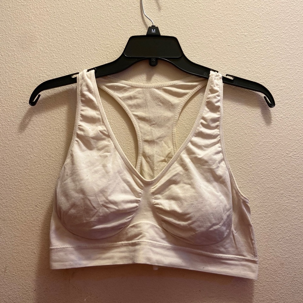 White, tan, black sport bras